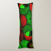 Verzerrte und seltsame Formen, rot und grün Seitenschläferkissen (Rückseite (Vertikal))