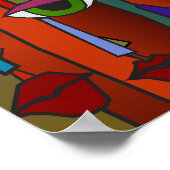 Verzerrte Wandkunst Poster (Ecke)