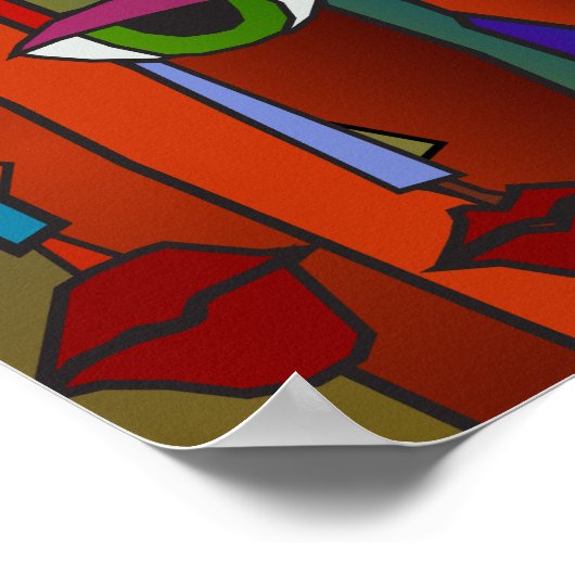 Verzerrte Wandkunst Poster (Ecke)