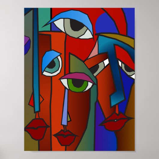 Verzerrte Wandkunst Poster (Vorne)