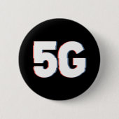 Verzerrte Warnmeldung zur Realität für 5G-Gefahr Button (Vorderseite)