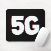 Verzerrte Warnmeldung zur Realität für 5G-Gefahr Mousepad (Mit Mouse)
