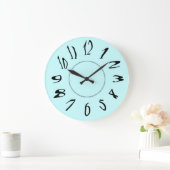 Verzerrte Zahlen Große Wanduhr (Zuhause)