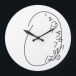 Verzerrted Clock Face Große Wanduhr<br><div class="desc">Verzerrted Clock Face in light of Hannibal and Will Graham. (Original Art and Recreation)</div>