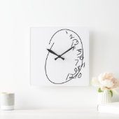 Verzerrted Clock Face Quadratische Wanduhr (Zuhause)