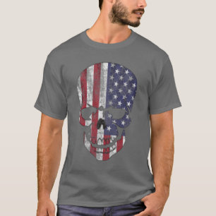 Verzerrter amerikanischer Totenkopf T-Shirt