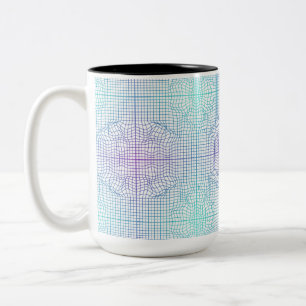 Verzerrter Rahmen 01.w Lgrey BG Zweifarbige Tasse