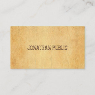 Verzerrter Skripttext Elegantes Vintages altes Pap Visitenkarte