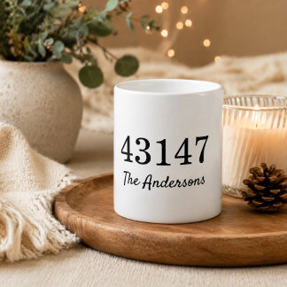 Verzerrter Zip-Code Kaffeetasse