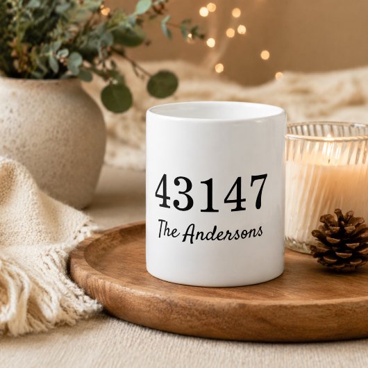 Verzerrter Zip-Code Kaffeetasse