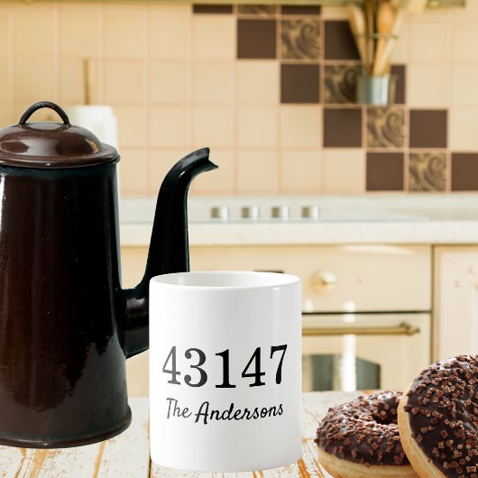 Verzerrter Zip-Code Kaffeetasse