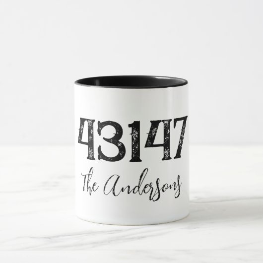 Verzerrter Zip-Code Tasse (Zentrum)