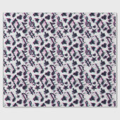 Verzerrtes Muster für musikalische Noten und Herz Geschenkpapier (Flach)