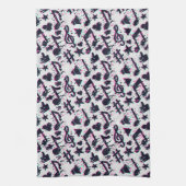 Verzerrtes Muster für musikalische Noten und Herz Geschirrtuch (Vertikal)