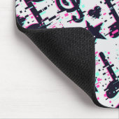 Verzerrtes Muster für musikalische Noten und Herz Mousepad (Ecke)