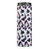 Verzerrtes Muster für musikalische Noten und Herz Thermosbecher (Rückseite)