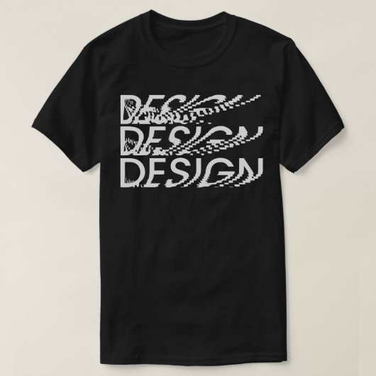 verzerrtes Pixel-Design T-Shirt (Design vorne)