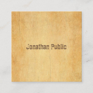 Verzerrtes Skript Vintages altes Papier Elegant Co Quadratische Visitenkarte