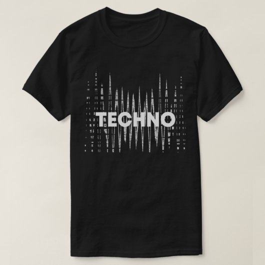 Verzerrtes Techno T-Shirt (Design vorne)