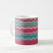 Verzerrtes Zeilenmuster Kaffeetasse (Vorderseite Links)