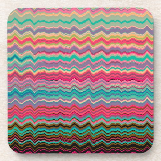 Verzerrtes Zeilenmuster Untersetzer (Vorderseite)