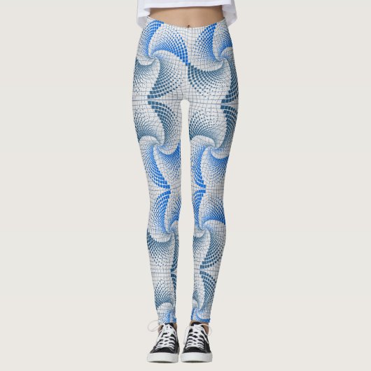 Verzerrung Drehung Muster LGrey BG Leggings (Vorderseite)
