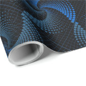 Verzerrung Drehung Schwarzes BG Geschenkpapier (Rolleneckpunkt)