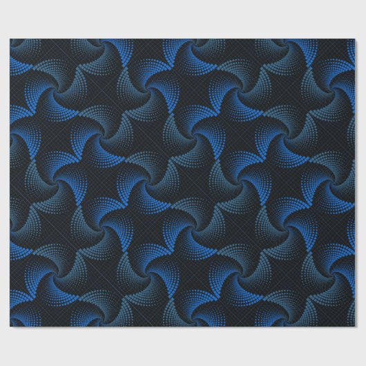 Verzerrung Drehung Schwarzes BG Geschenkpapier (Flach)