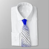 Verzerrung Wireframe.C01.GBluex4.Schwarze Linien Krawatte (Gebunden)