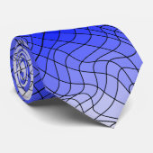 Verzerrung Wireframe.C01.GBluex4.Schwarze Linien Krawatte (Gerollt)