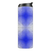 Verzerrung Wireframe.C01.GBluex4.Schwarze Linien Thermosbecher (Nach links gedreht)