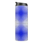 Verzerrung Wireframe.C01.GBluex4.Schwarze Linien Thermosbecher (Nach rechts gedreht)