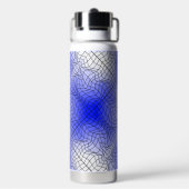 Verzerrung Wireframe.C01.GBluex4.Schwarze Linien Trinkflasche (Hinten)