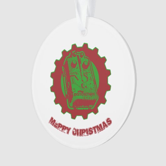 Verzerrungs-Pedal-Weihnachten färbt 2 Ornament (Vorderseite)