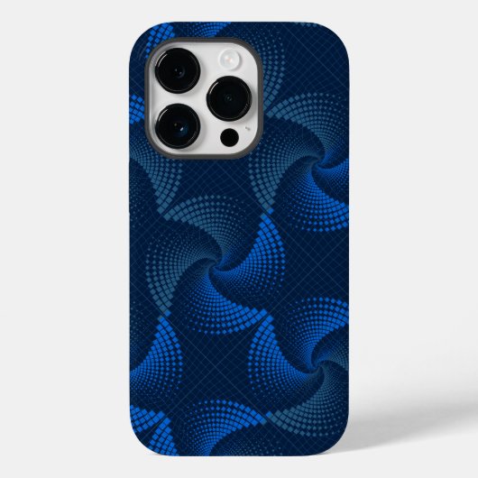 Verzerrungsmuster der Drehung DBlue BG Case-Mate iPhone Hülle (Rückseite)