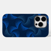 Verzerrungsmuster der Drehung DBlue BG Case-Mate iPhone Hülle (Rückseite (Horizontal))