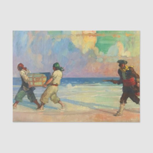 "Verzicht auf den Schatz" von NC Wyeth Seidenpapier (Vorderseite)