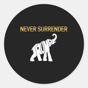 Verzichte nie auf Trump Elephant Runder Aufkleber