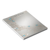 Verzieren Sie den Editor für Gold Blue Stones Notizblock (angewinkelt)