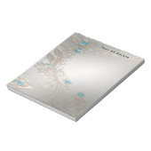 Verzieren Sie den Editor für Gold Blue Stones Notizblock (Rotiert)