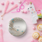 Verzieren Sie die Papierboxen mit Goldblechen Pappteller (Party)