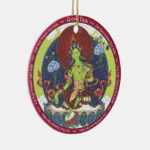 VERZIEREN Sie grünes Tara und nah oben von ihrem Keramik Ornament (Rechts)