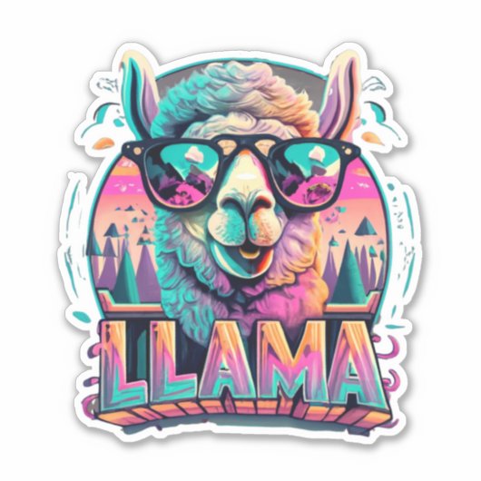 Verzieren Sie Ihre Liegen mit Llama Vinyl Decals Aufkleber (Vorderseite)