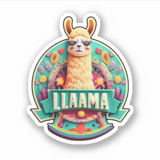 Verzieren Sie Ihre Liegen mit Llama Vinyl Decals Aufkleber (Vorderseite)