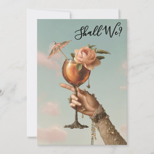 *~* Verziert 3 A101 Cocktail FOTO BACHELORETTE Einladung (Vorderseite)