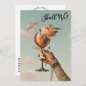 *~* Verziert 3 A101 Cocktail FOTO BACHELORETTE Einladung (Vorne/Hinten)