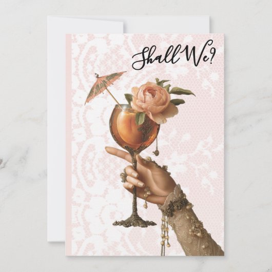 *~* Verziert A101 Cocktail 3 FOTO BACHELORETTE Einladung (Vorderseite)