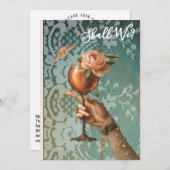 *~* Verziert A101 Cocktail FOTO 3 BACHELORETTE Einladung (Vorne/Hinten)