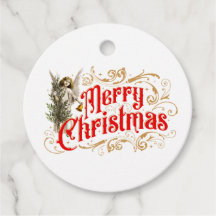 Verziert Angel-Merry Christmas-Retro