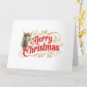 Verziert Angel-Merry Christmas-Retro Karte (Gelbe Blume)